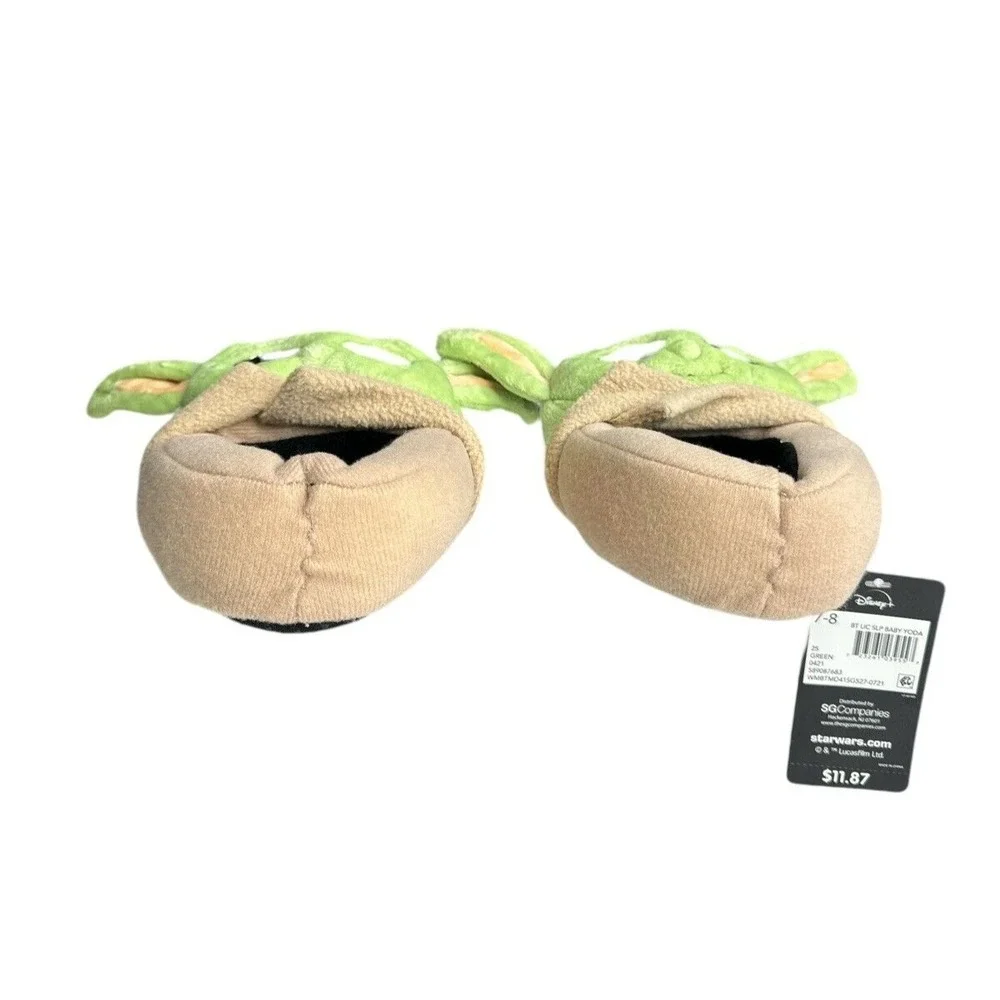 Star Wars Mandalorian Grogu Boys Slippers Size 7/8 Full Body Baby Yoda